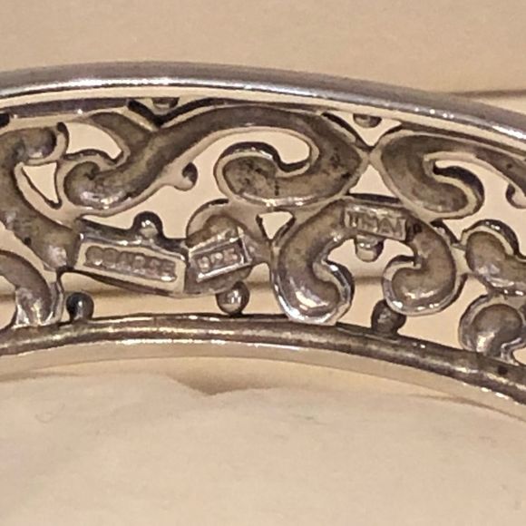 Barse Sterling Silver Scroll Cuff & Vintage Sterling Silver Modern Style Cuff - Picture 8 of 16